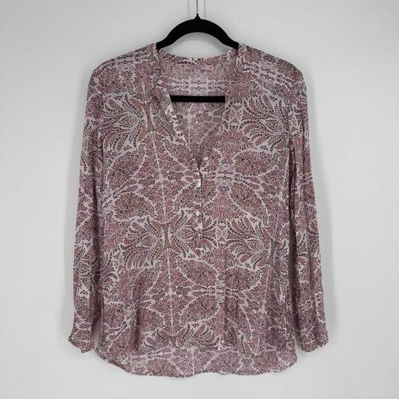 Calypso St. Barth top small S pink lightweight tropical beachy spring summer - Picture 1 of 5